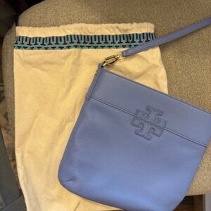 TORY BURCH T-stacked Swingpack Leather Cross Body Bag Light Blue